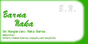 barna maka business card